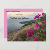 Blume in Trinidad und Tobago Postkarte (Vorne/Hinten)