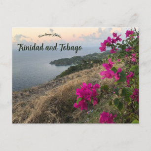 Blume in Trinidad und Tobago Postkarte