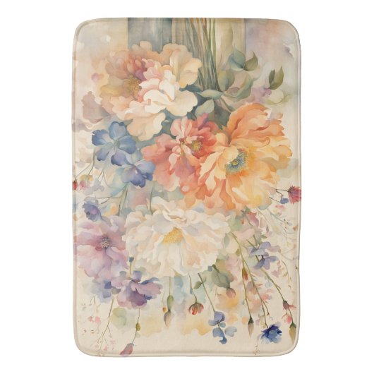 Blume in Vase Badematte (Vorderseite Vertikal)