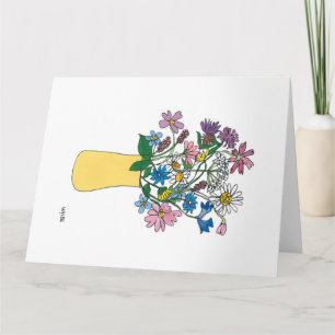 Blume in Vase blühen Karte