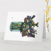 Blume in Vase blühen Karte (Gelbe Blume)