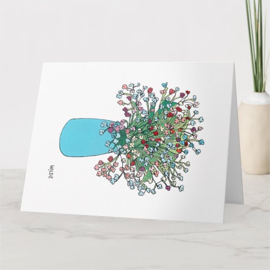 Blume in Vase blühen Karte (Vorderseite)