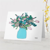 Blume in Vase blühen Karte (Gelbe Blume)