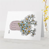 Blume in Vase blühen Karte (Gelbe Blume)