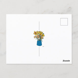 Blume in Vase blühen Postkarte