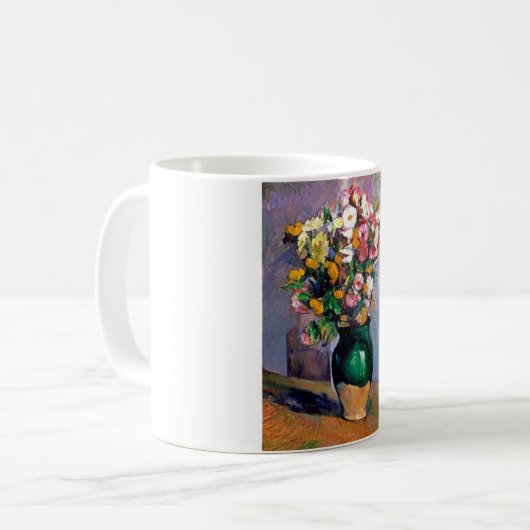 Blume in Vase, Cezanne Kaffeetasse (Vorderseite Links)