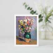 Blume in Vase, Cezanne Postkarte (Stehend Vorderseite)