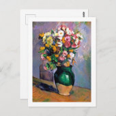 Blume in Vase, Cezanne Postkarte (Vorne/Hinten)