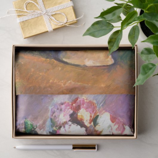 Blume in Vase, Cezanne Seidenpapier (Geschenk)