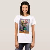 Blume in Vase, Cezanne T-Shirt (Vorne ganz)