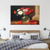 Blume in Vase-Leinwand Leinwanddruck (Insitu (Schlafzimmer))