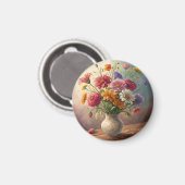 Blume in Vase Magnet (Vorderseite/Rückseite)