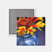 Blume in Vase Magnet (Vorderseite/Rückseite)