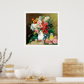 Blume in Vase Paulus Theodorus van Brussel Poster (Küche)
