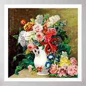 Blume in Vase Paulus Theodorus van Brussel Poster (Vorne)