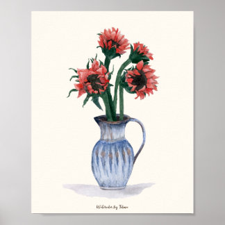 Blume in Vase Poster
