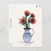 Blume in Vase Postkarte (Vorne/Hinten)