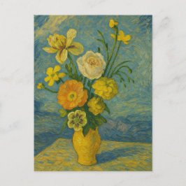 Blume in Vase Postkarte