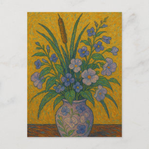 Blume in Vase Postkarte