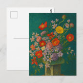 Blume in Vase Postkarte (Vorne/Hinten)