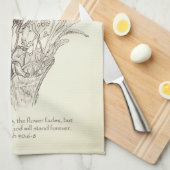 Blume in Vase Scripture Handtuch (Viertel Falte)