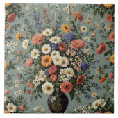 Blume in Vase vermischen Fliese (Vorderseite)