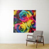 Blume in verschiedenen Farben Wandteppich (Beispiel)