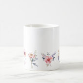 Blume in verschiedenen Stilen entlang der Basis Kaffeetasse (Mittel)