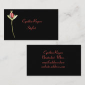 Blume in Wasserfarbe Visitenkarte (Vorne/Hinten)