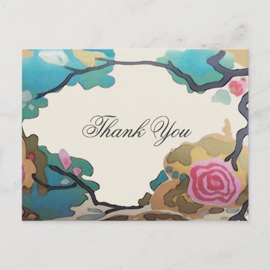 Blume in Wasserfarben ~ Postkarte (Vorderseite)