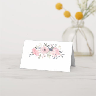 Blume in Weiß, Rosa | Platzkarte
