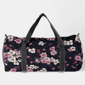 Blume in Weiß und Rosa Duffle Bag (Rückseite)
