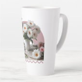 Blume in Weiß und Rosa Milchtasse (Rechte Ecke)