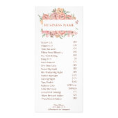 Blume in Weiß und Rosa - Preisliste Werbekarte (Vorne)