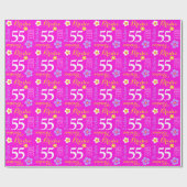 Blume individuelle Name Bridee 55 Geburtstagspacku Geschenkpapier (Flach)