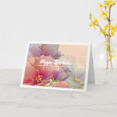 Blume | Individuelle Name Geburtstag Karte (Gelbe Blume)