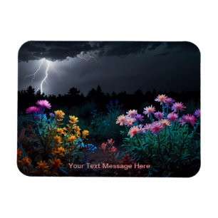 Blume inmitten des Blitzes Magnet