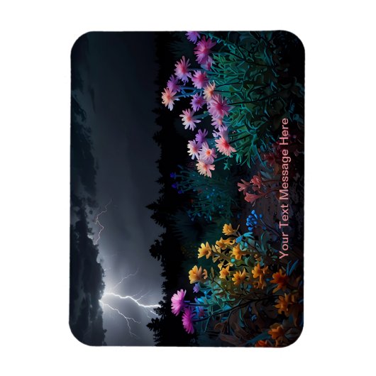 Blume inmitten des Blitzes Magnet (Vertikal)