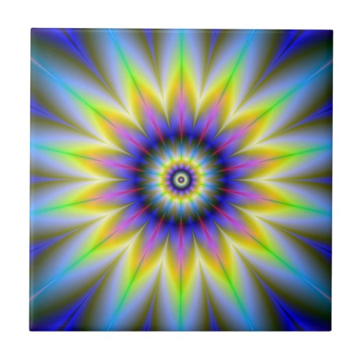 Blume innerhalb der Blume Fliese (Vorderseite)