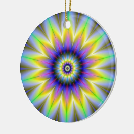 Blume innerhalb der Blume Keramik Ornament (Links)