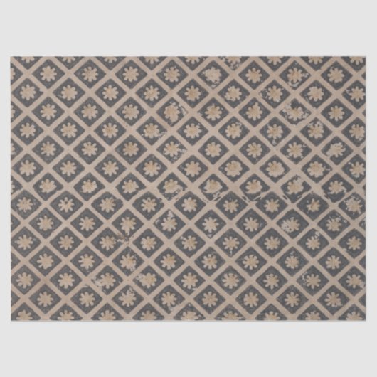 Blume innerhalb eines deoupage-Papiers mit Quadrat Seidenpapier (Vorderseite)