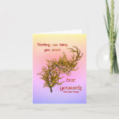 Blume Inspiration für den inneren Friedensstichtst Karte (Vorderseite)