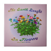 Blume Inspiration Zitat Fliese (Vorderseite)