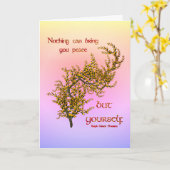 Blume Inspirationsquelle für den inneren Friedenss Karte (Gelbe Blume)