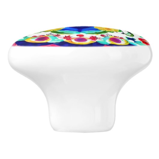 Blume, inspiriert keramikknauf (Seitenansicht)