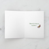 Blume inspiriert Text Karte (Innenseite)