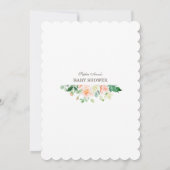 Blume Invitación de Baby Dusche Einladung (Rückseite)