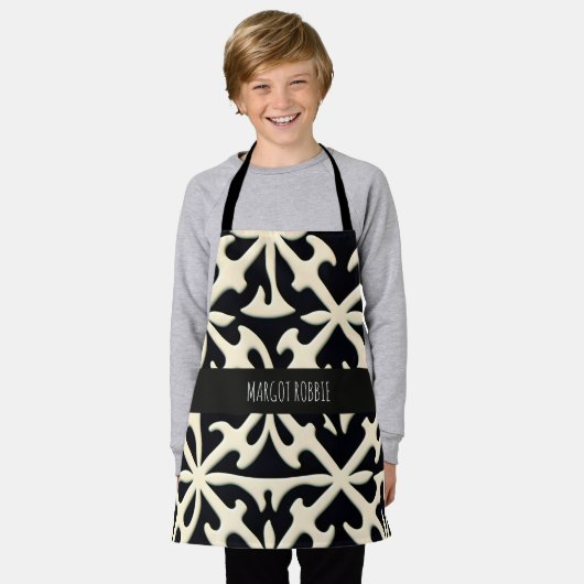 Blume Isometrisches monochromatisches botanisches Schürze (Getragen)