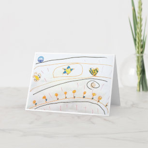 Blume Israel Grußkarte Karte