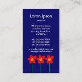 Blume IV: Deep Navy Visitenkarte (Rückseite)